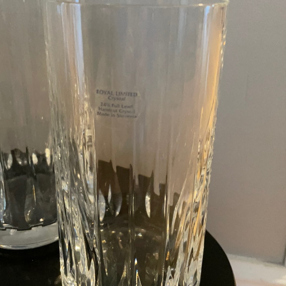 Handcut Crystal -24% Full Lead ~Calypso Hiball Glassware (4) 🥃 - Picture 9 of 15